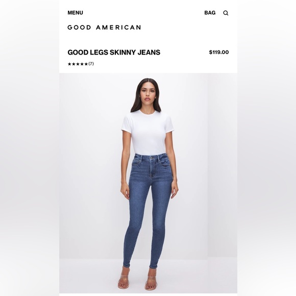 Good American Good Legs Skinny Jeans size 0 - Picture 10 of 16